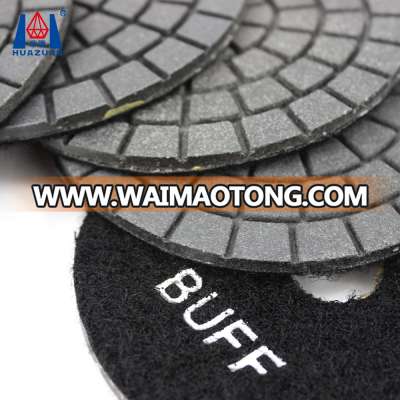 Black granite wet buff pads